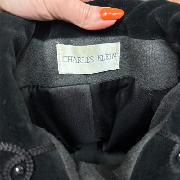 Vintage Charles Klein for Forstmann Wool Princess Coat Cape Collar Maxi Overcoat - Picture 2 of 14